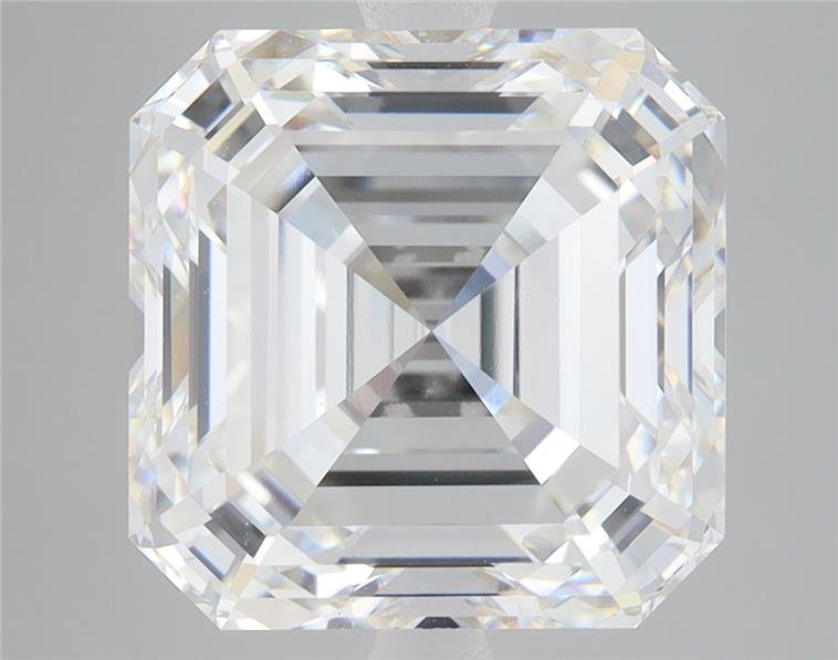 7.16ct F VVS2 Rare Carat Ideal Cut Asscher Lab Grown Diamond