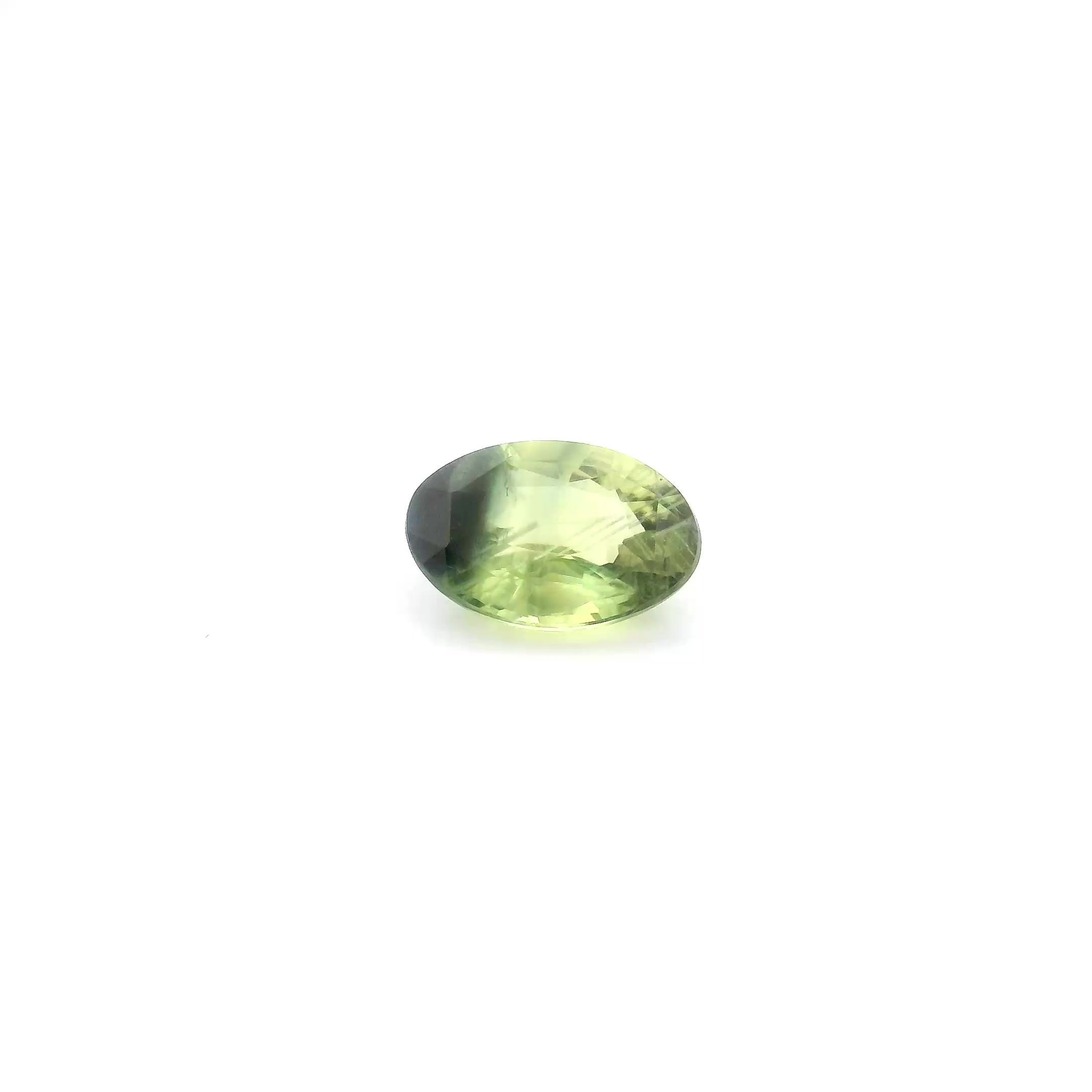 0.73 Carat Green Oval Sapphire