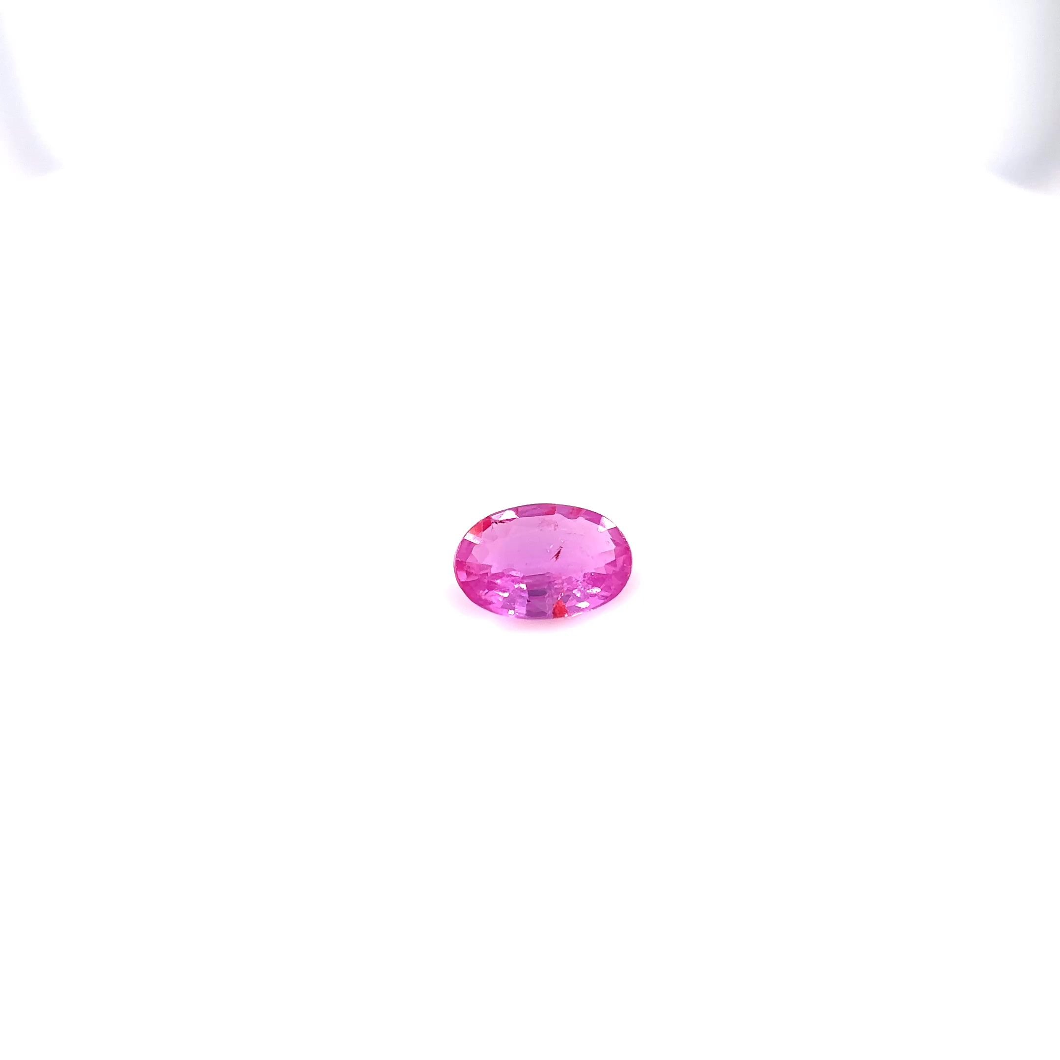 0.43 Carat Pink Oval Sapphire
