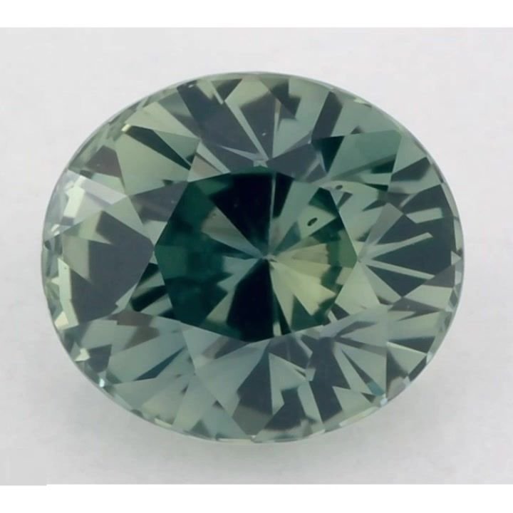 1.50 Carat Green Oval Sapphire