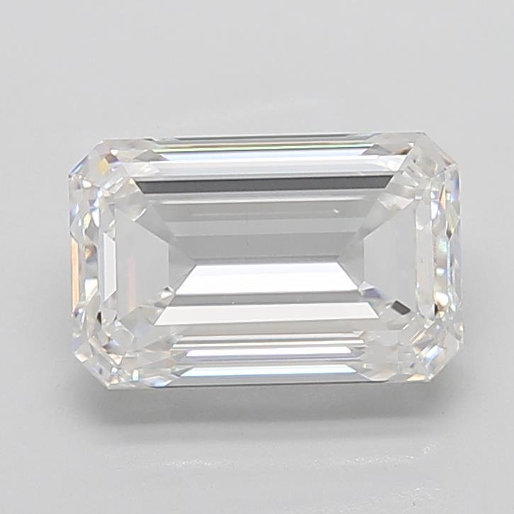 6.04ct F VVS2 Rare Carat Ideal Cut Emerald Lab Grown Diamond