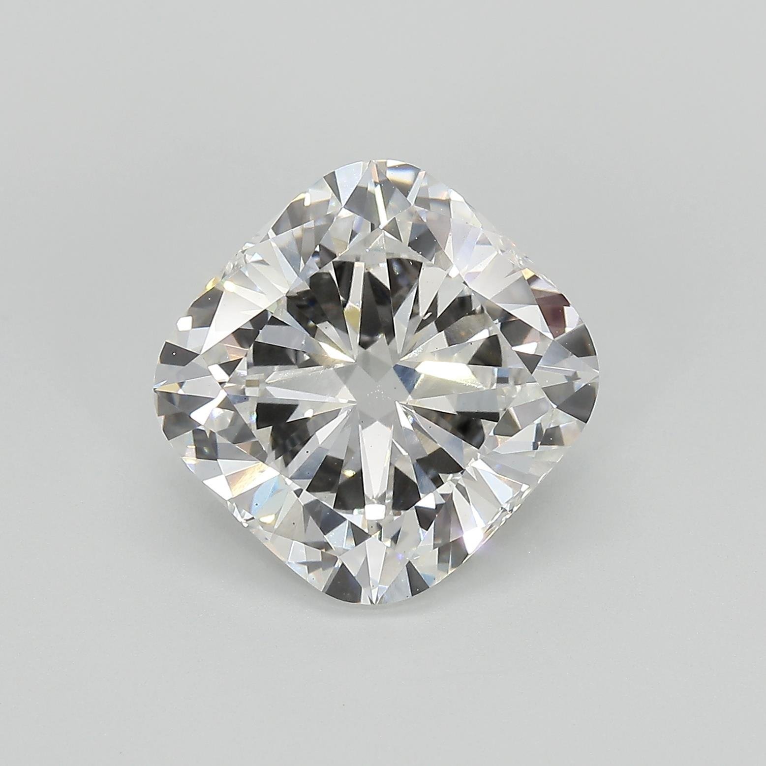 6.01ct F VS2 Rare Carat Ideal Cut Cushion Lab Grown Diamond