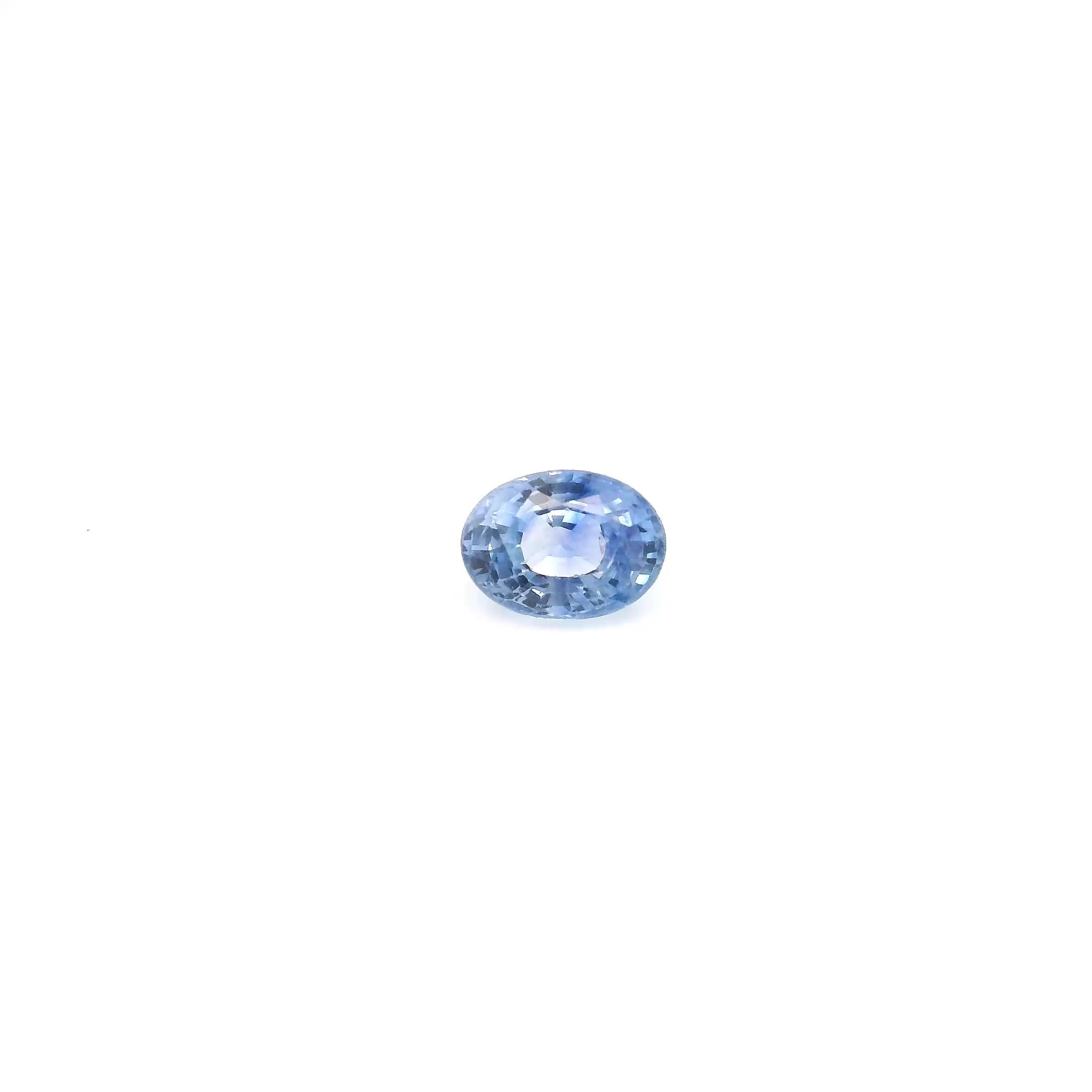 1.33 Carat Light Blue Oval Sapphire