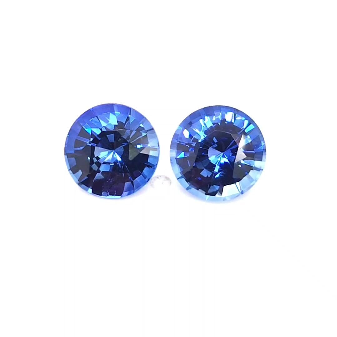 6.04 Carat Blue Round Sapphire