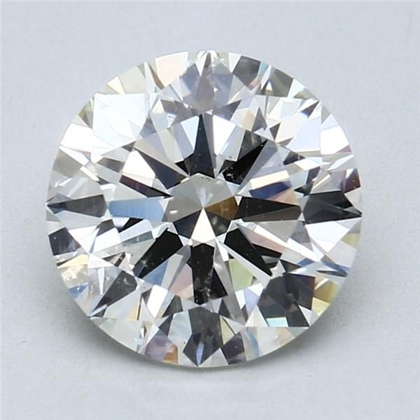 3.01ct J SI2 Rare Carat Ideal Cut Round Diamond