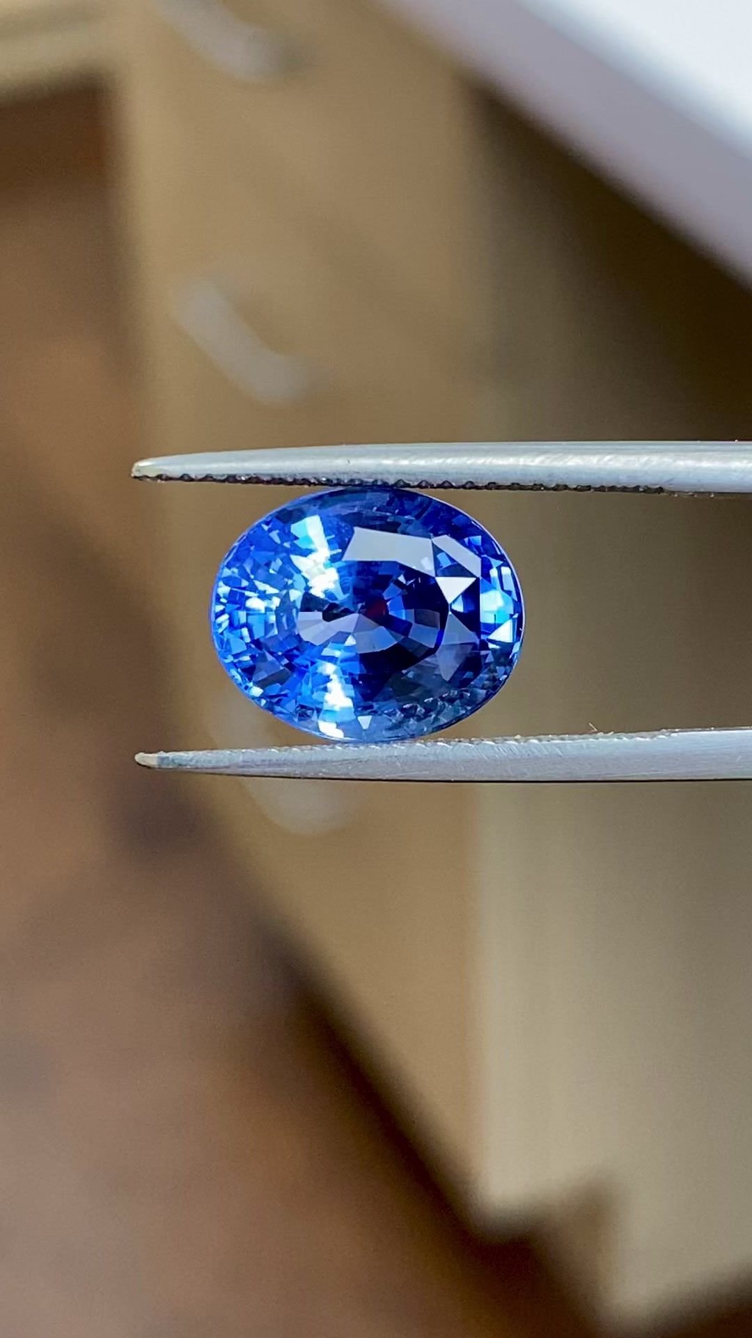 6.51 Carat Blue Oval Sapphire
