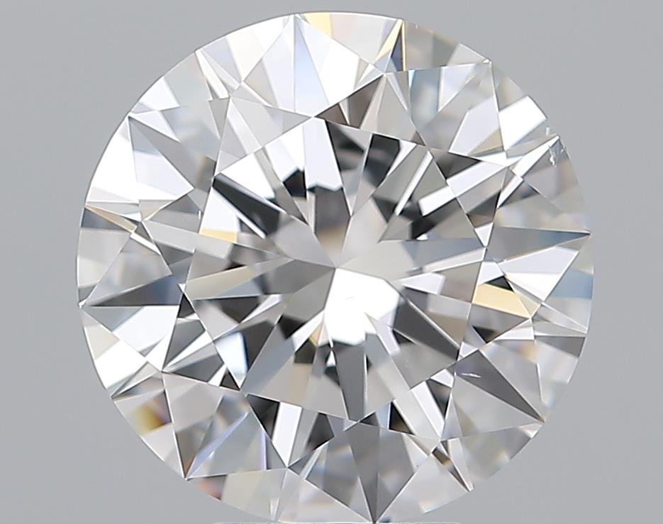 5.01ct D SI1 Rare Carat Ideal Cut Round Diamond