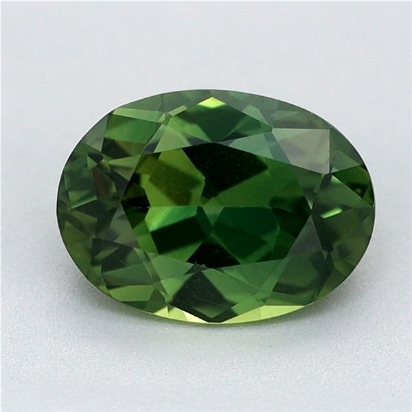 0.87 Carat Green Oval Sapphire