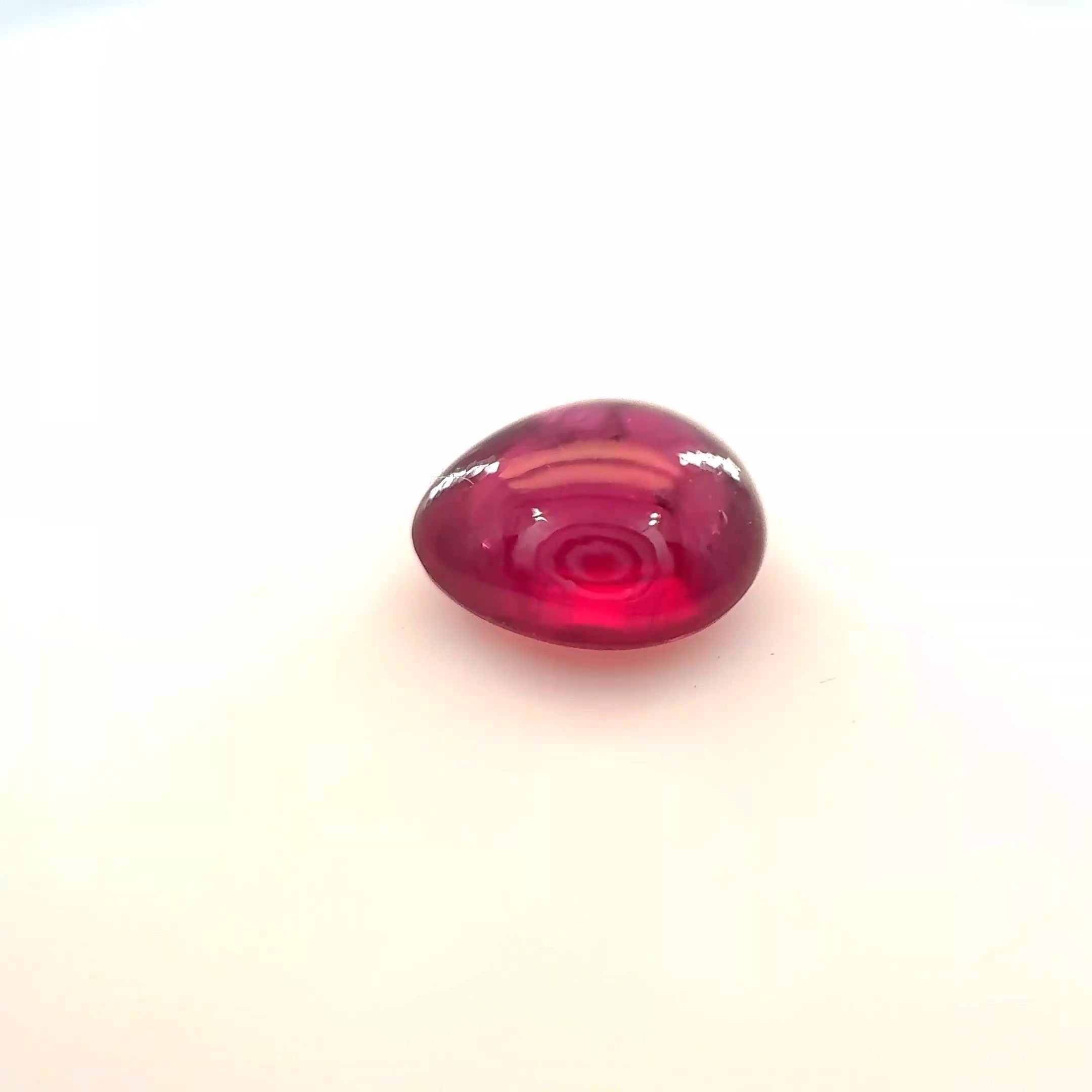 0.83 Carat Red Pear Ruby