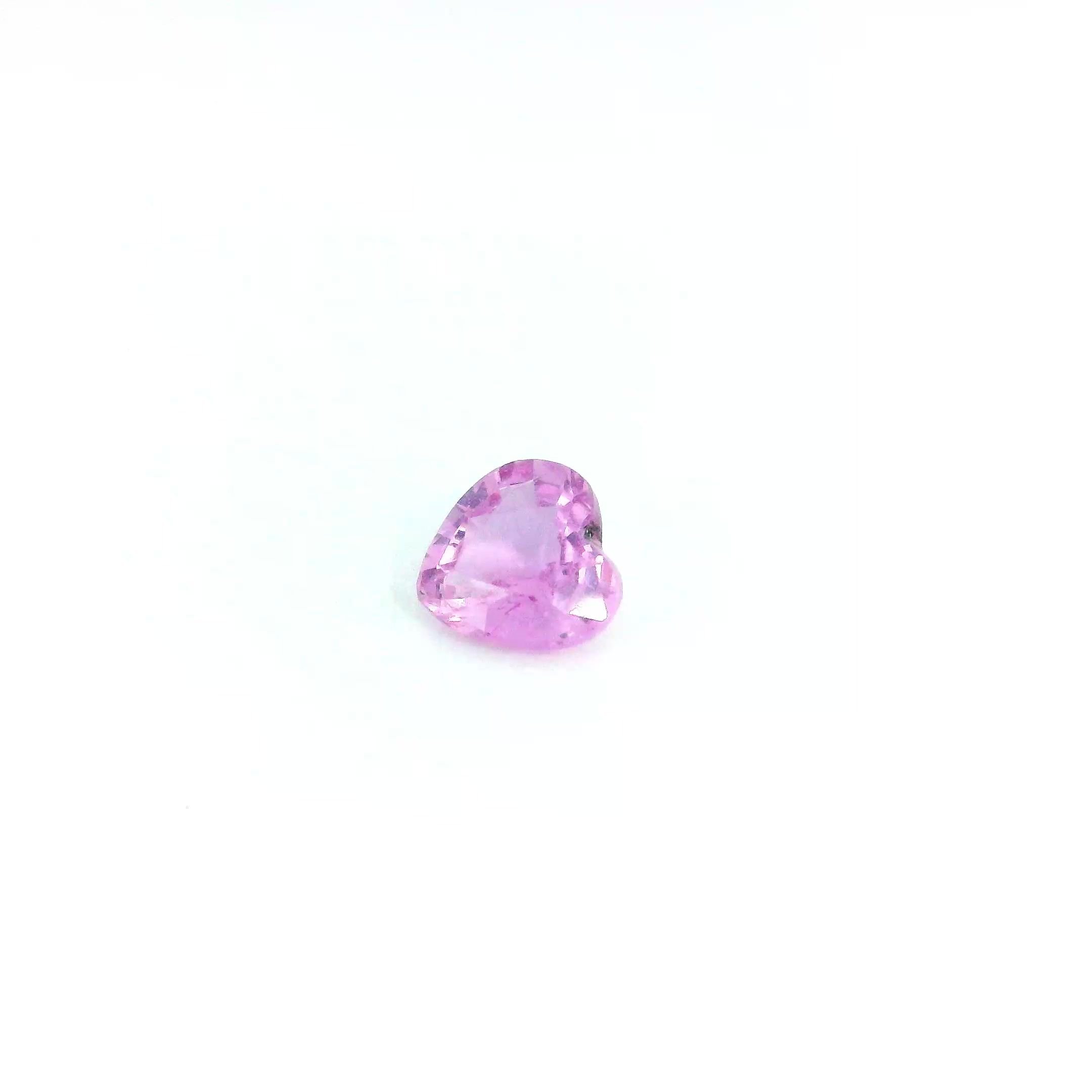 0.54 Carat Pink Heart Sapphire