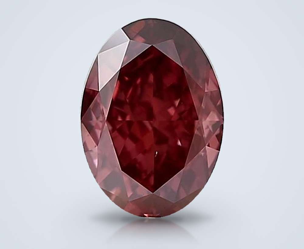 1.48 Ct. Fancy Deep Pink Oval Lab Diamond