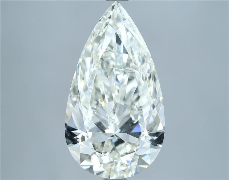 4.06ct I SI2 Rare Carat Ideal Cut Pear Diamond