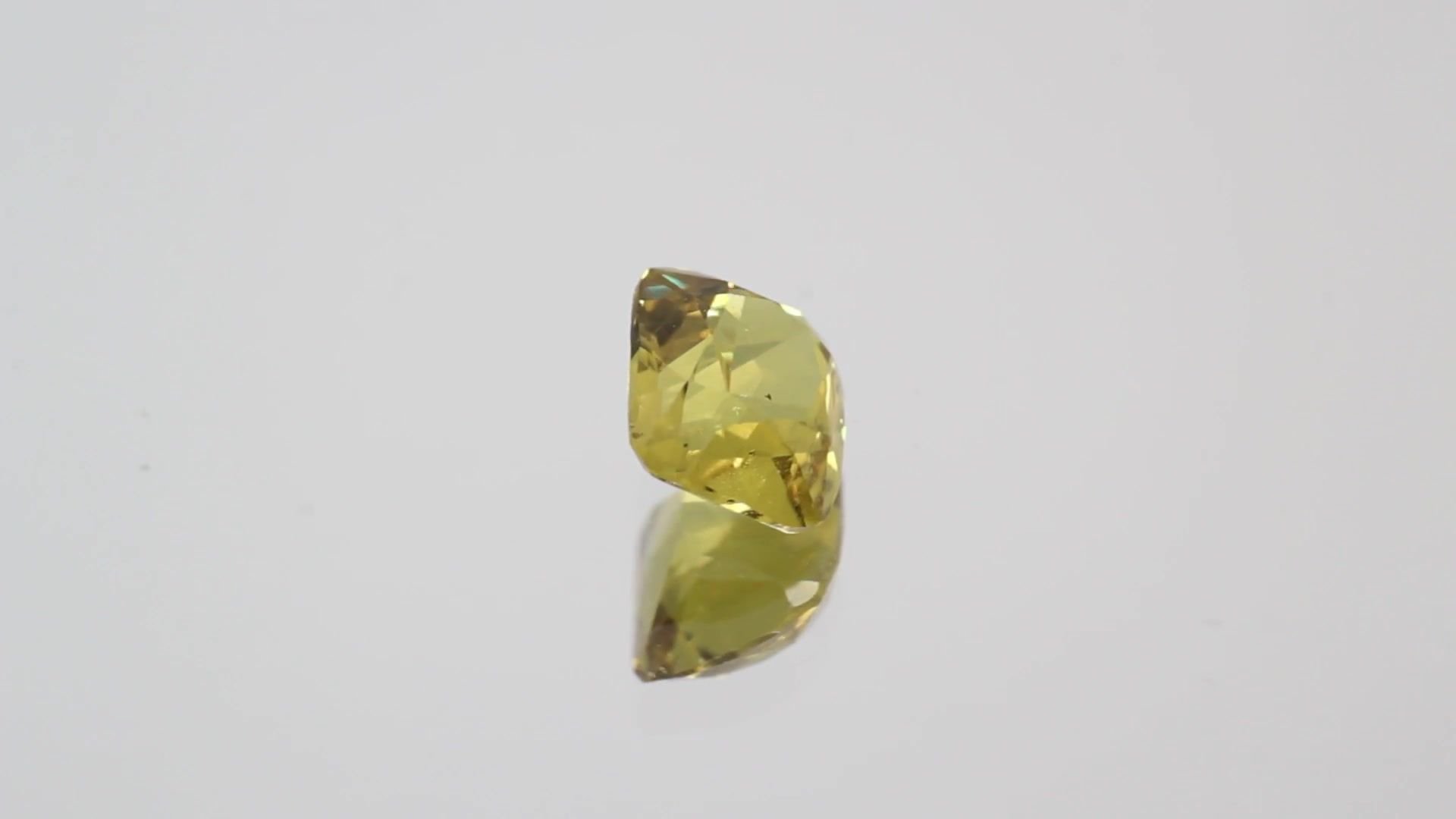 1.40 Carat Yellow Cushion Sapphire