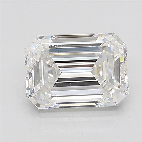1.64ct F VS1 Rare Carat Ideal Cut Emerald Lab Grown Diamond