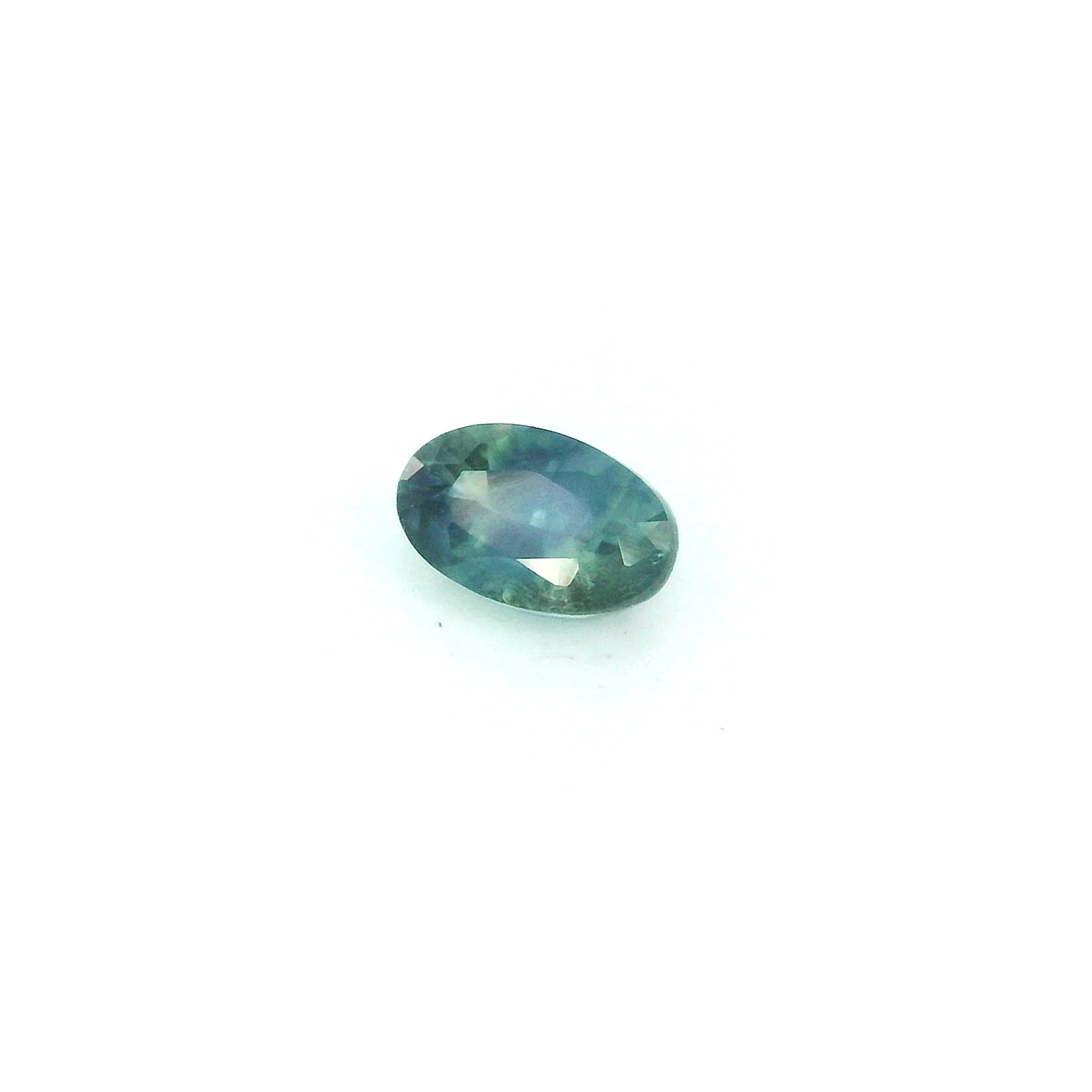 0.43 Carat Green Oval Sapphire