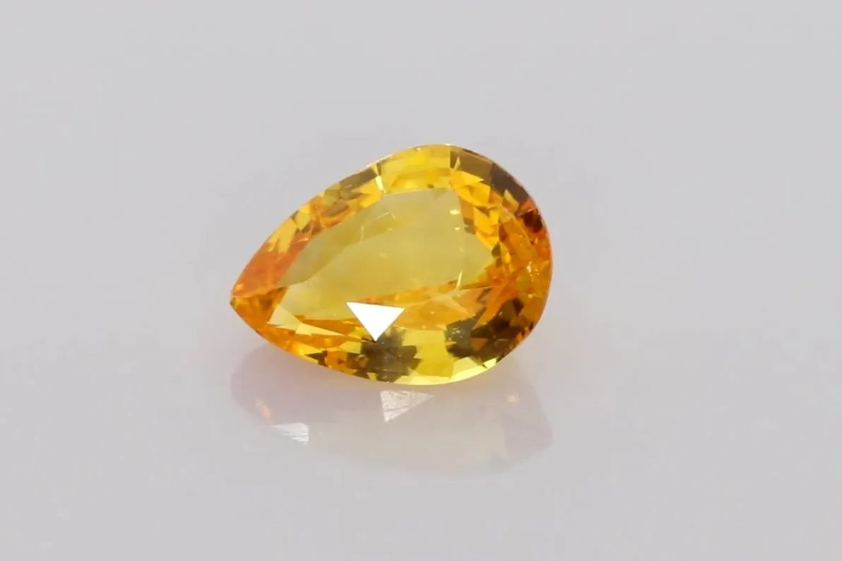 2.02 Carat Deep Yellow Pear Sapphire