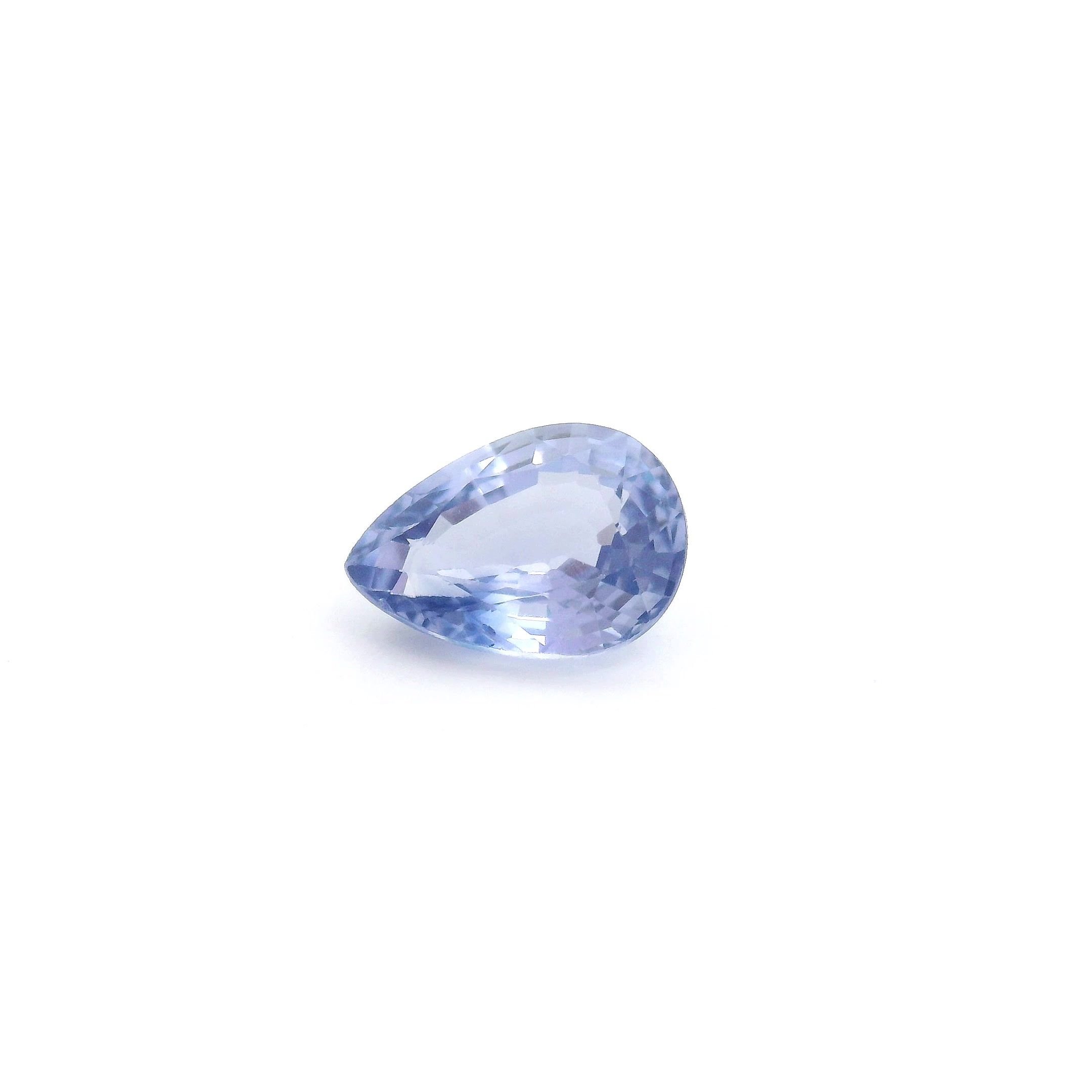 0.96 Carat Light Blue Pear Sapphire
