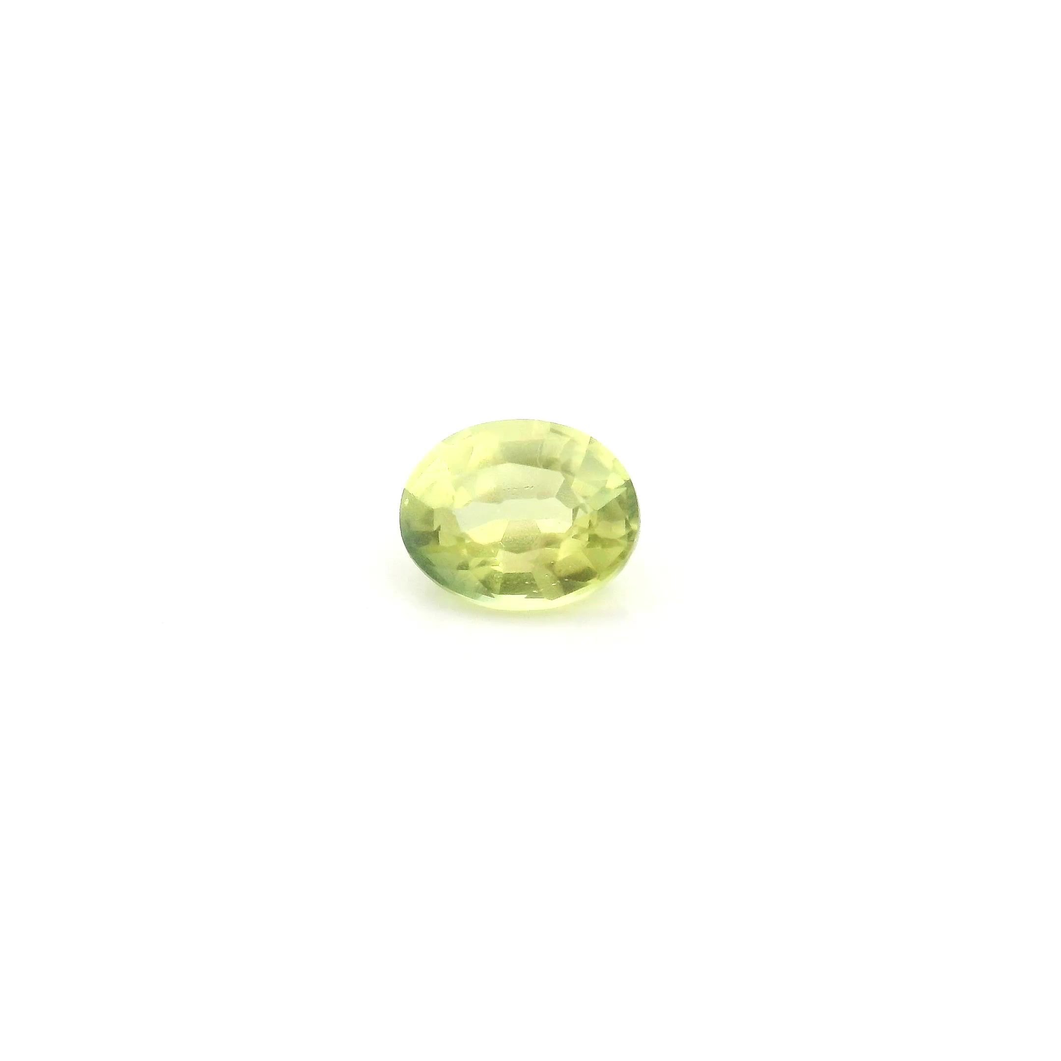0.47 Carat Yellow Oval Sapphire