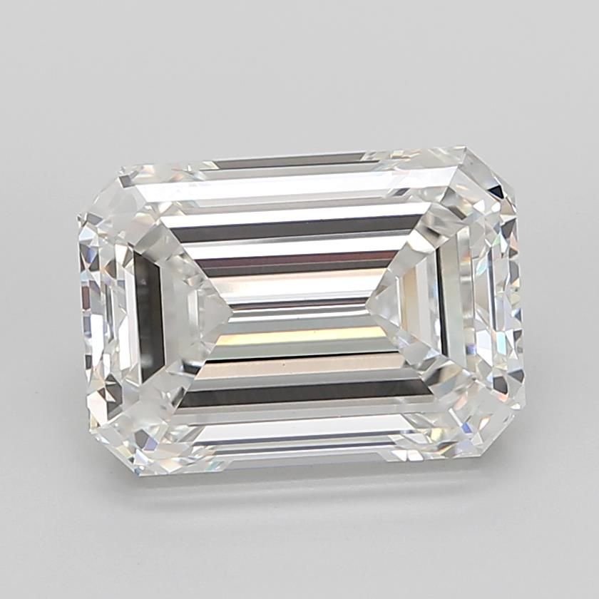 10.04ct F VVS2 Rare Carat Ideal Cut Emerald Lab Grown Diamond