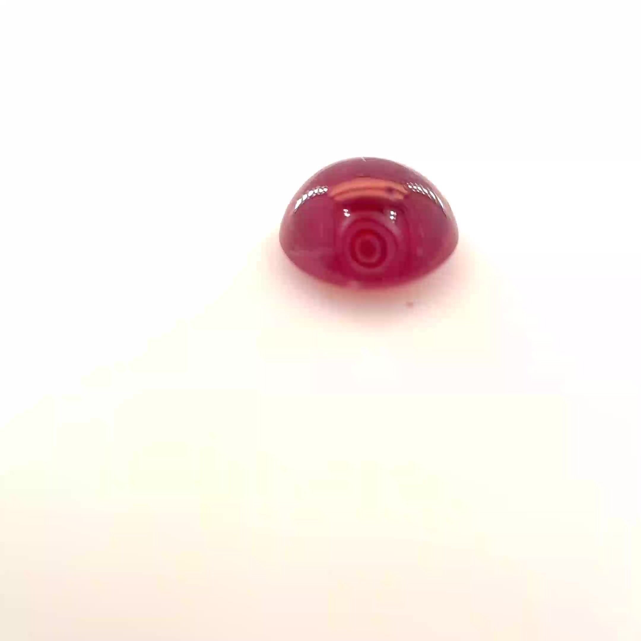 1.06 Carat Red Round Ruby