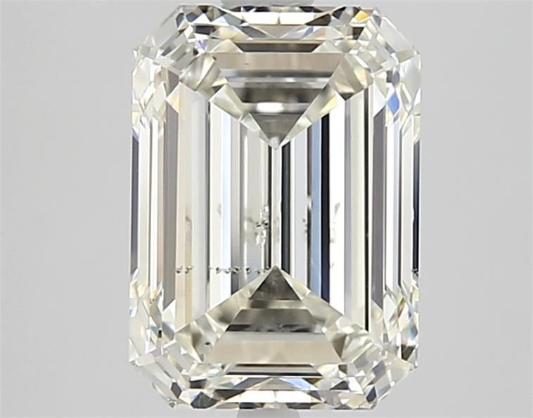 2.53ct K SI2 Rare Carat Ideal Cut Emerald Diamond