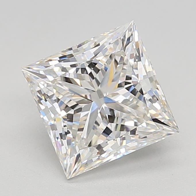 3.02ct F VS1 Rare Carat Ideal Cut Princess Lab Grown Diamond