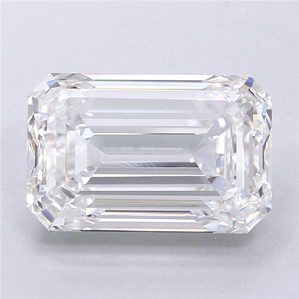 5.20ct E VVS2 Excellent Cut Emerald Lab Grown Diamond
