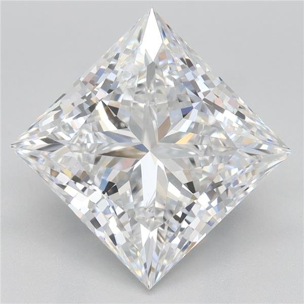 4.18ct D VVS2 Rare Carat Ideal Cut Princess Lab Grown Diamond