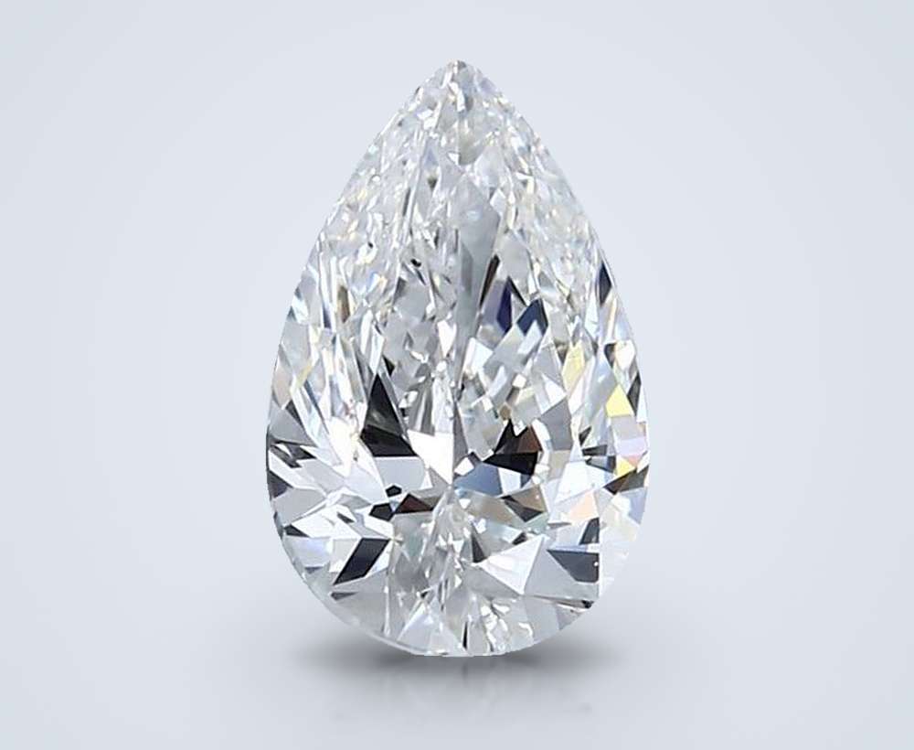 1.71 Carat Pear Natural Diamond