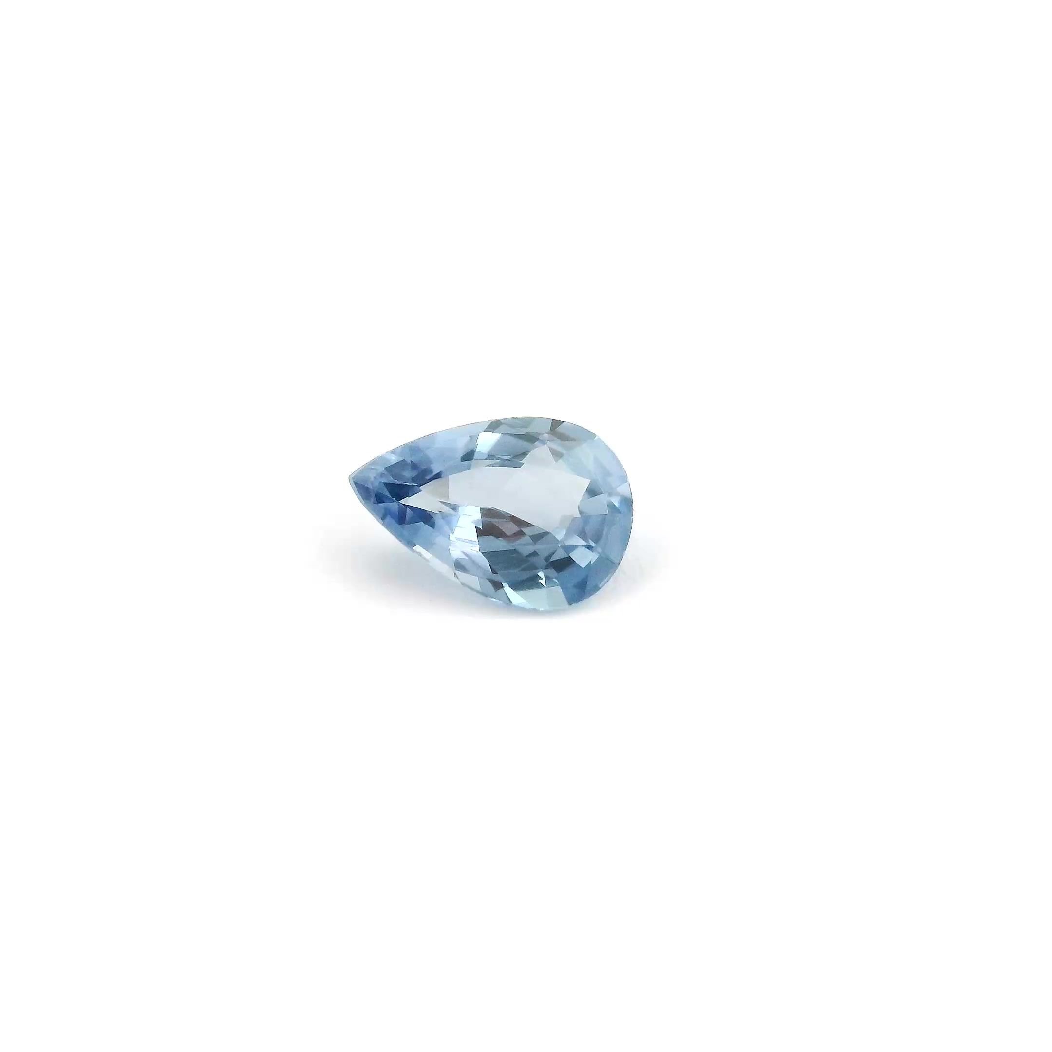 0.69 Carat Light Blue Pear Sapphire