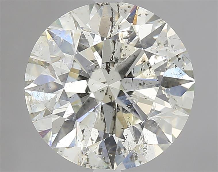 3.08ct K SI2 Rare Carat Ideal Cut Round Diamond