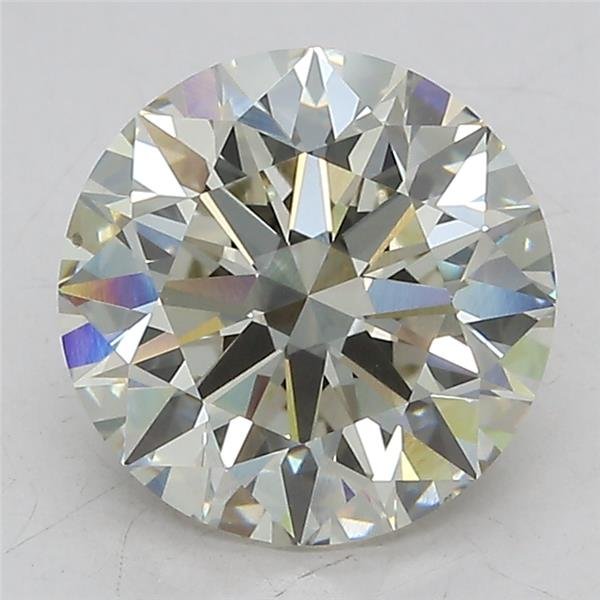 3.08ct J VS2 Rare Carat Ideal Cut Round Lab Grown Diamond