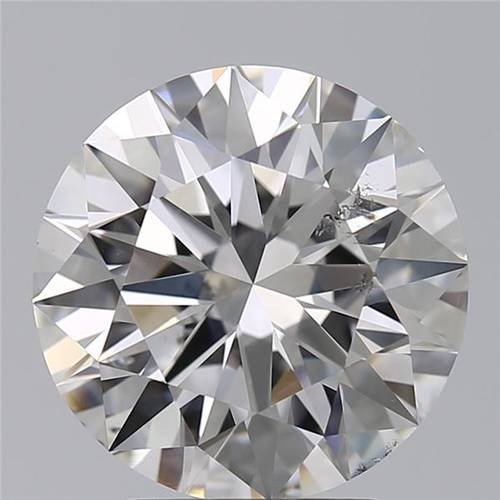 3.08ct F SI2 Rare Carat Ideal Cut Round Diamond