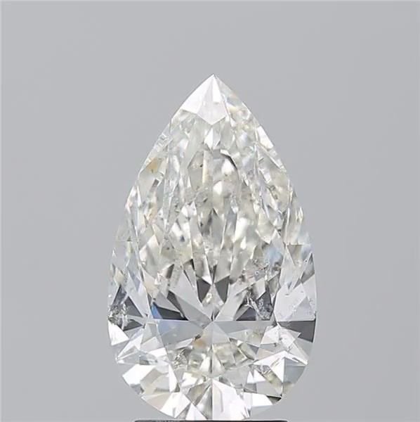 3.02ct J SI2 Rare Carat Ideal Cut Pear Diamond