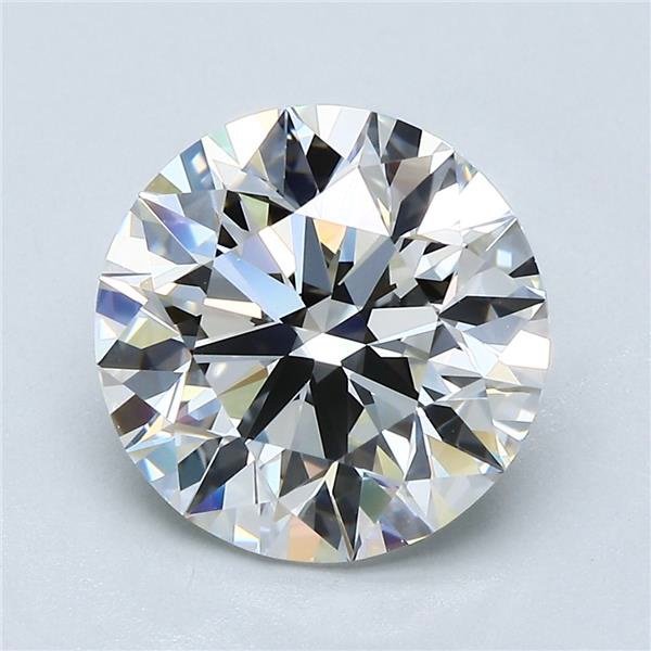 4.04ct H VVS1 Rare Carat Ideal Cut Round Diamond
