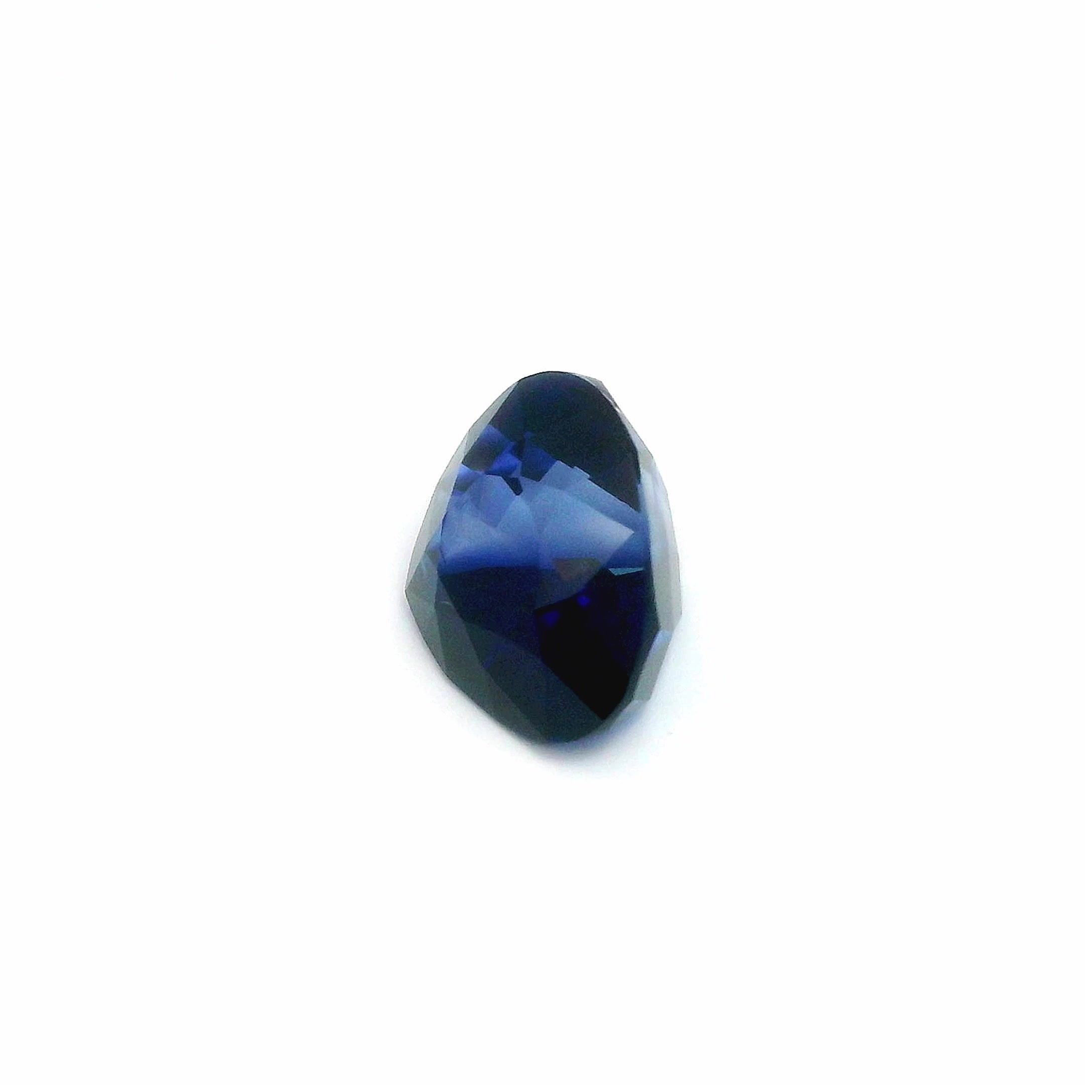 4.57 Carat Blue Pear Sapphire