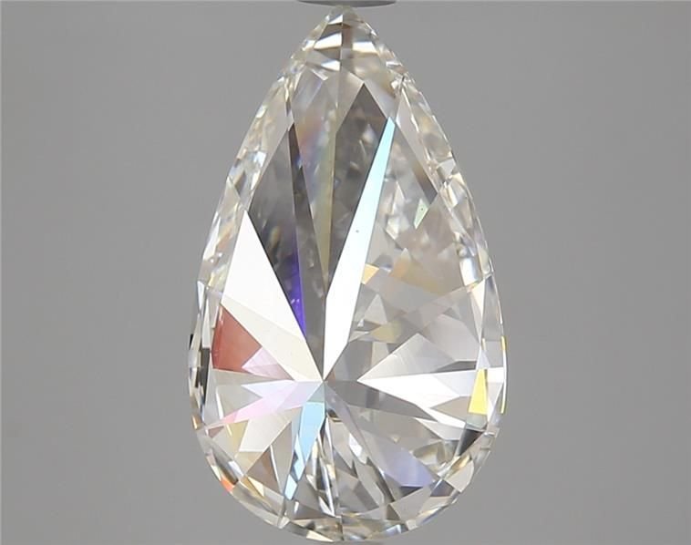 3.96ct H VS2 Rare Carat Ideal Cut Pear Lab Grown Diamond