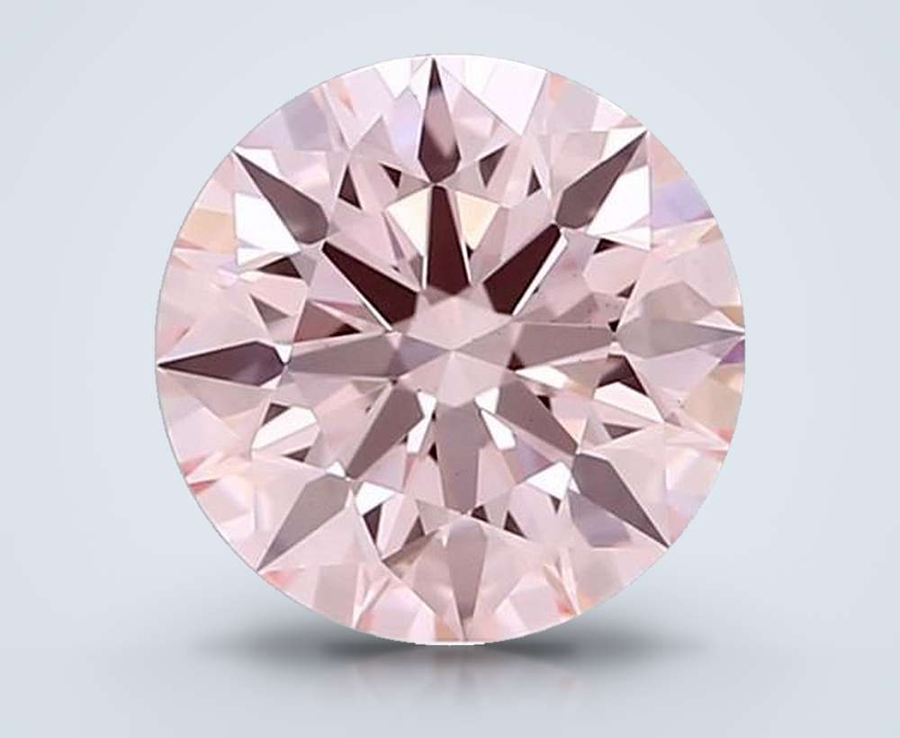 1.52 Ct. Fancy Intense Pink Round Lab Diamond