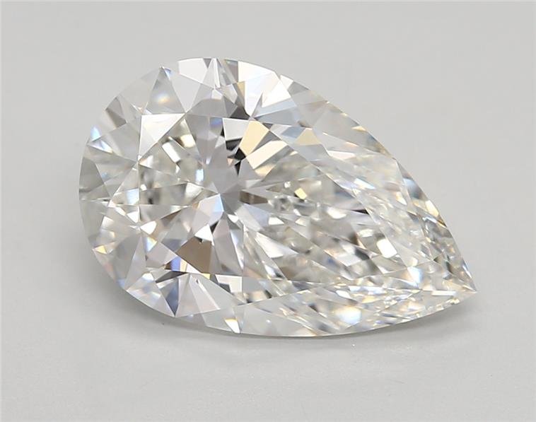 3.76ct F VVS2 Rare Carat Ideal Cut Pear Lab Grown Diamond