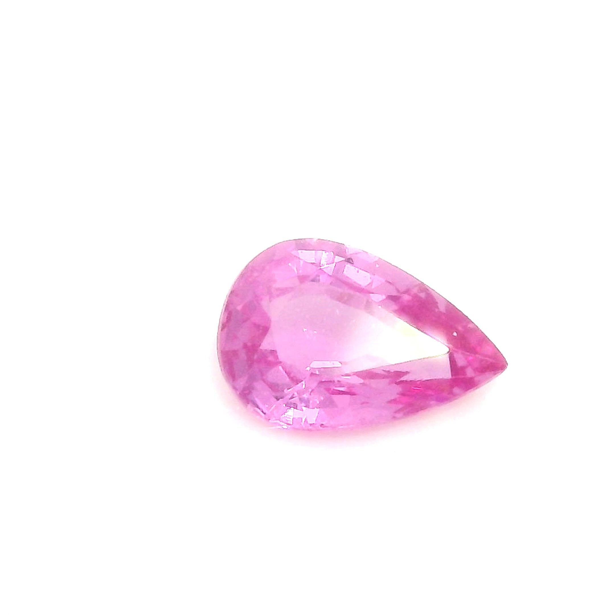 0.52 Carat Pink Pear Sapphire