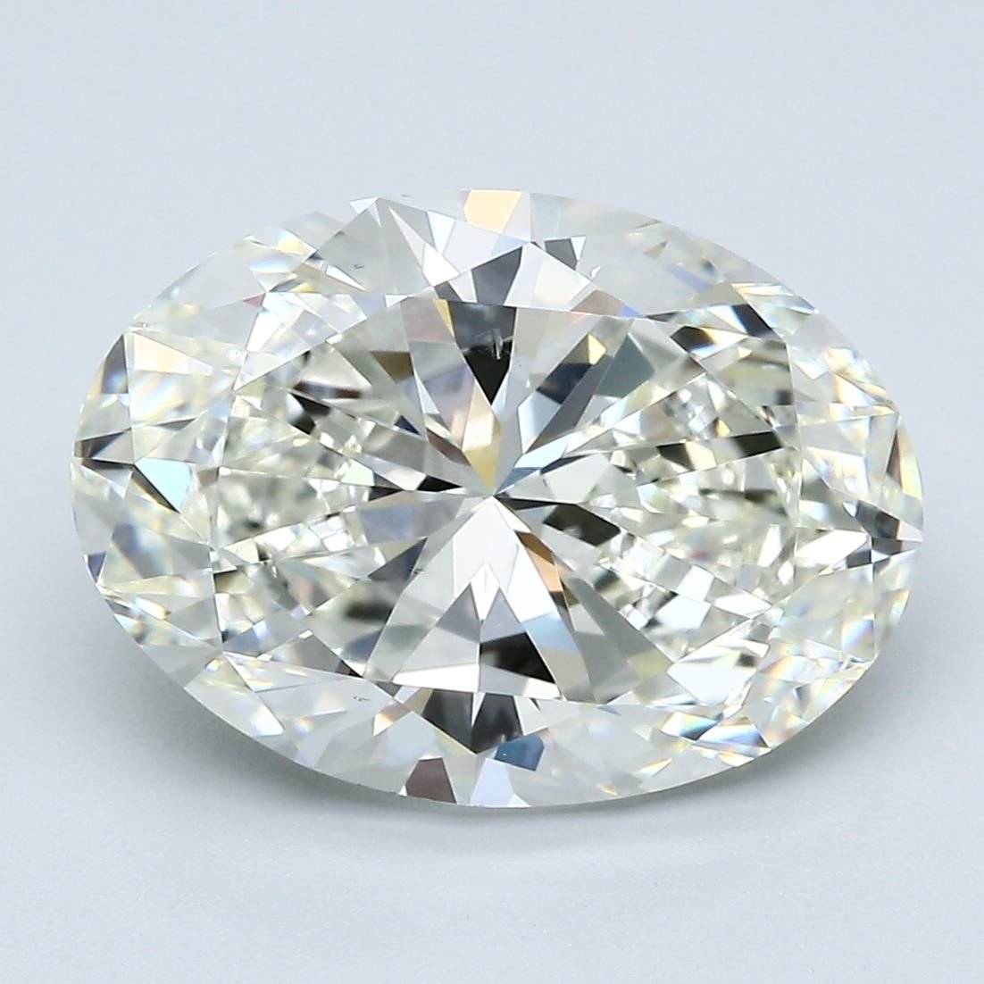 6.01ct J SI1 Rare Carat Ideal Cut Oval Diamond