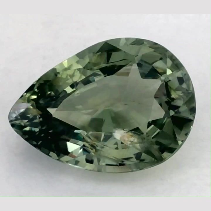 3.25 Carat Green Pear Sapphire