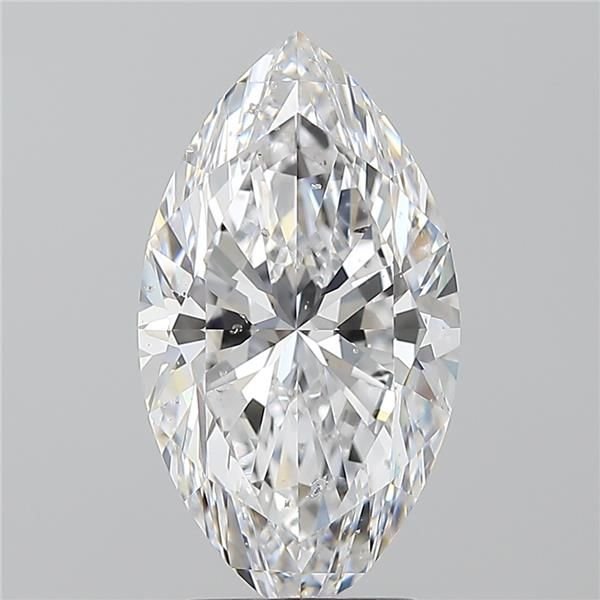 3.02ct D SI2 Rare Carat Ideal Cut Marquise Diamond