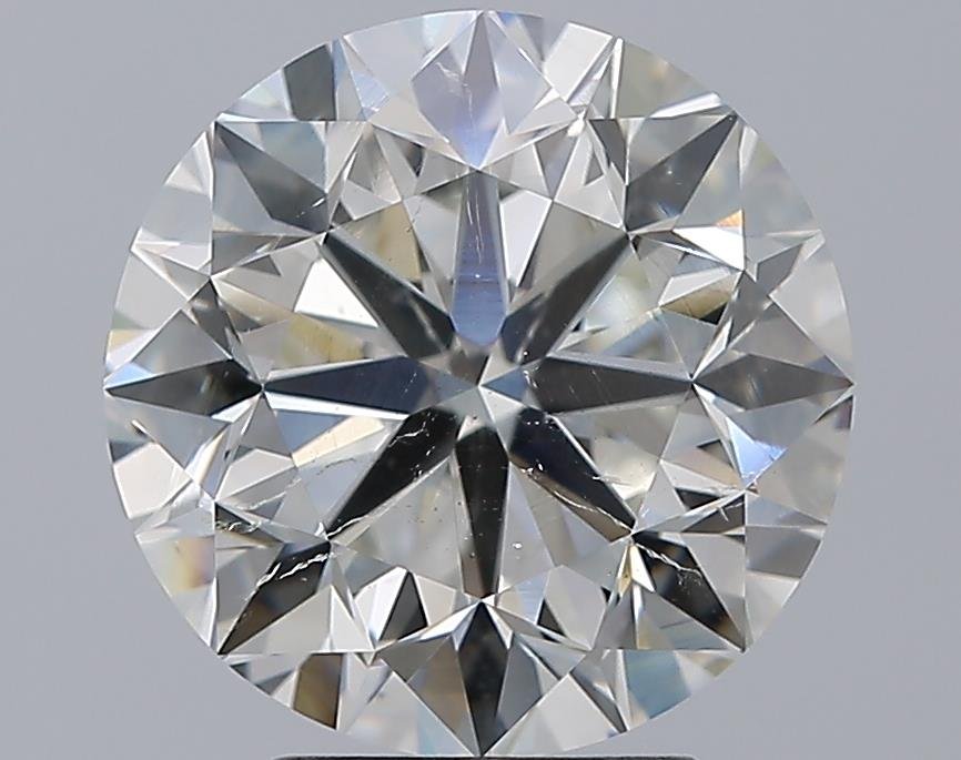 4.10ct I SI2 Rare Carat Ideal Cut Round Diamond