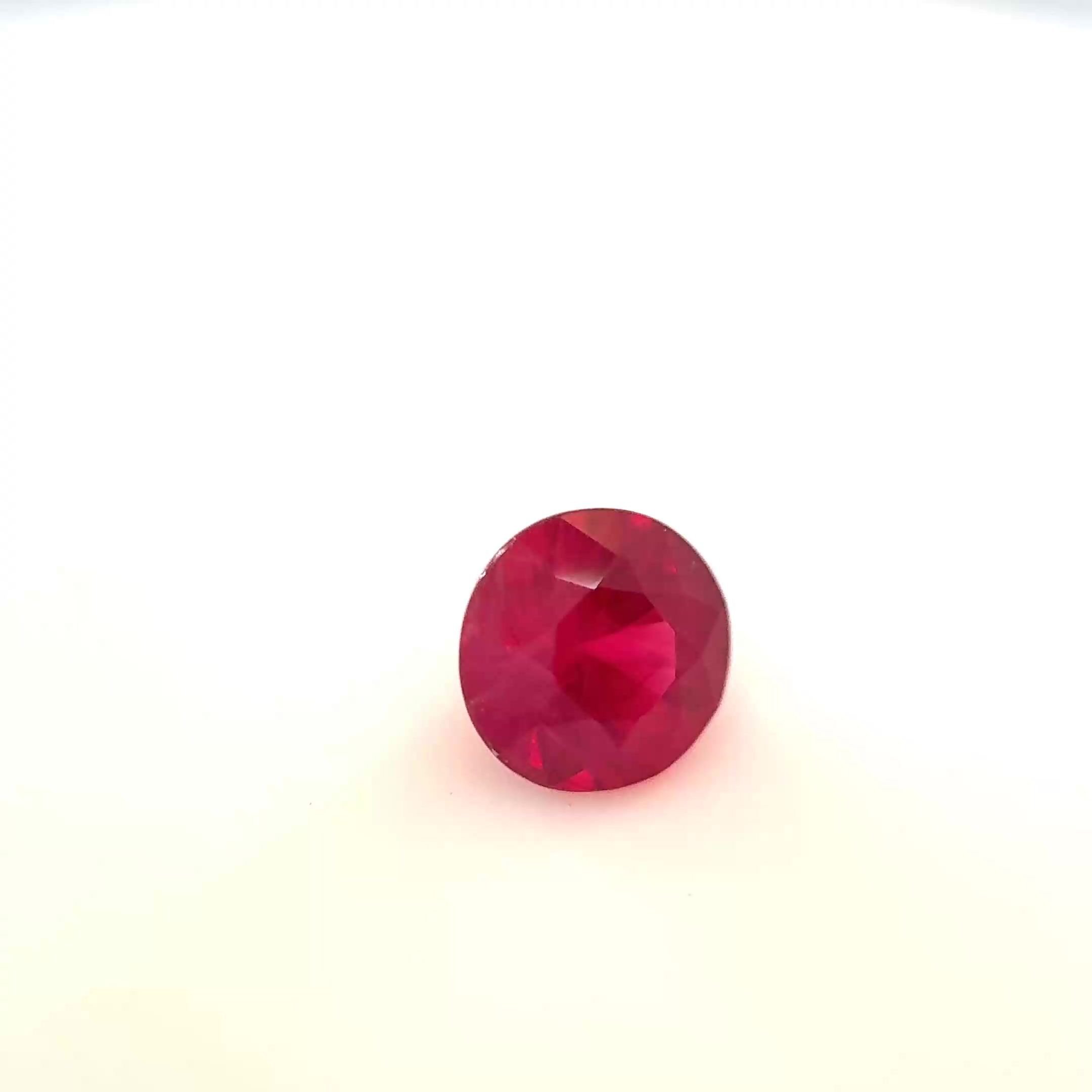 0.39 Carat Red Round Ruby