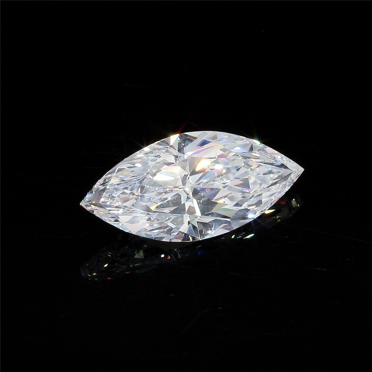 3.23ct D SI2 Rare Carat Ideal Cut Marquise Diamond