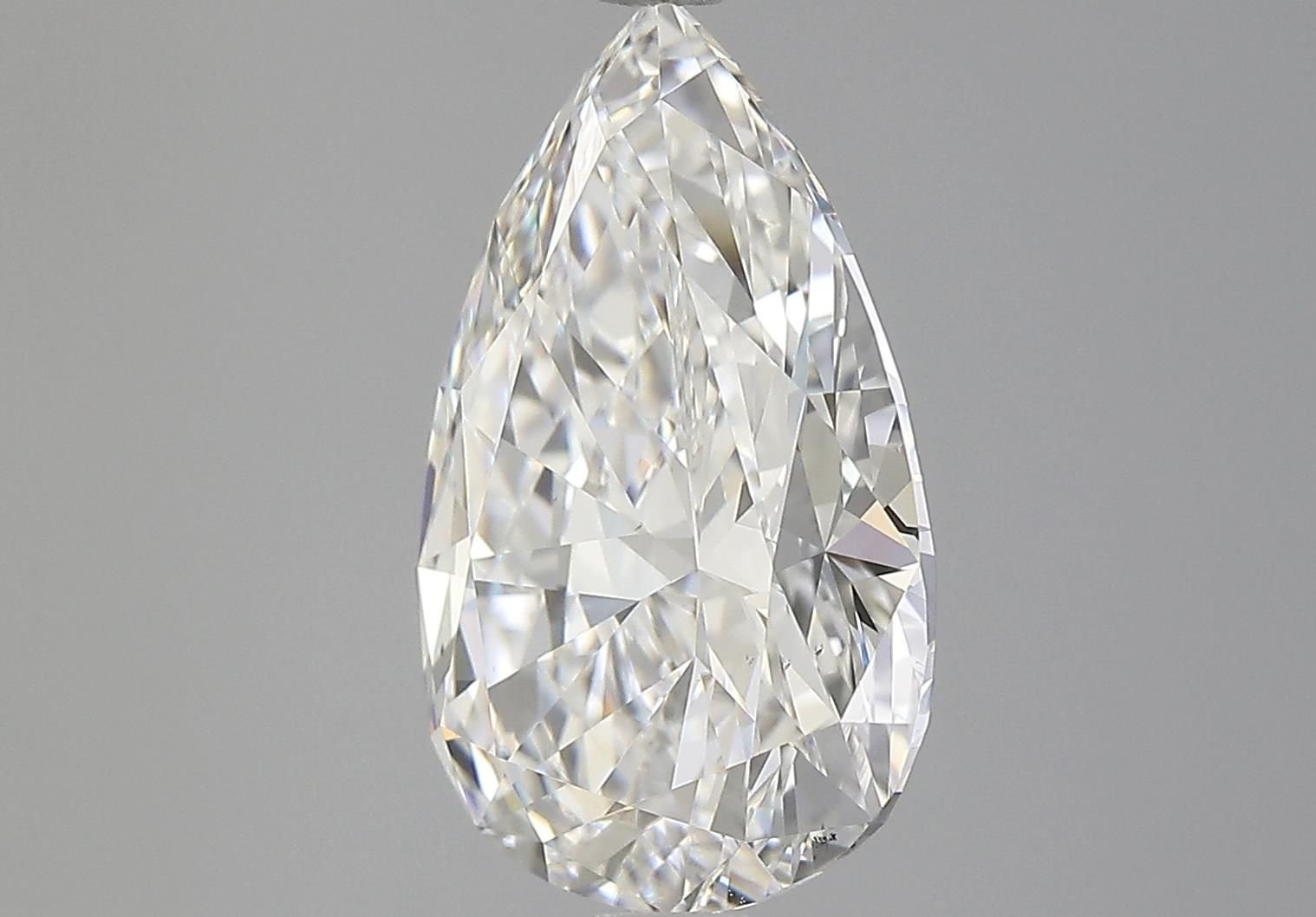 5.25ct F VS2 Rare Carat Ideal Cut Pear Diamond