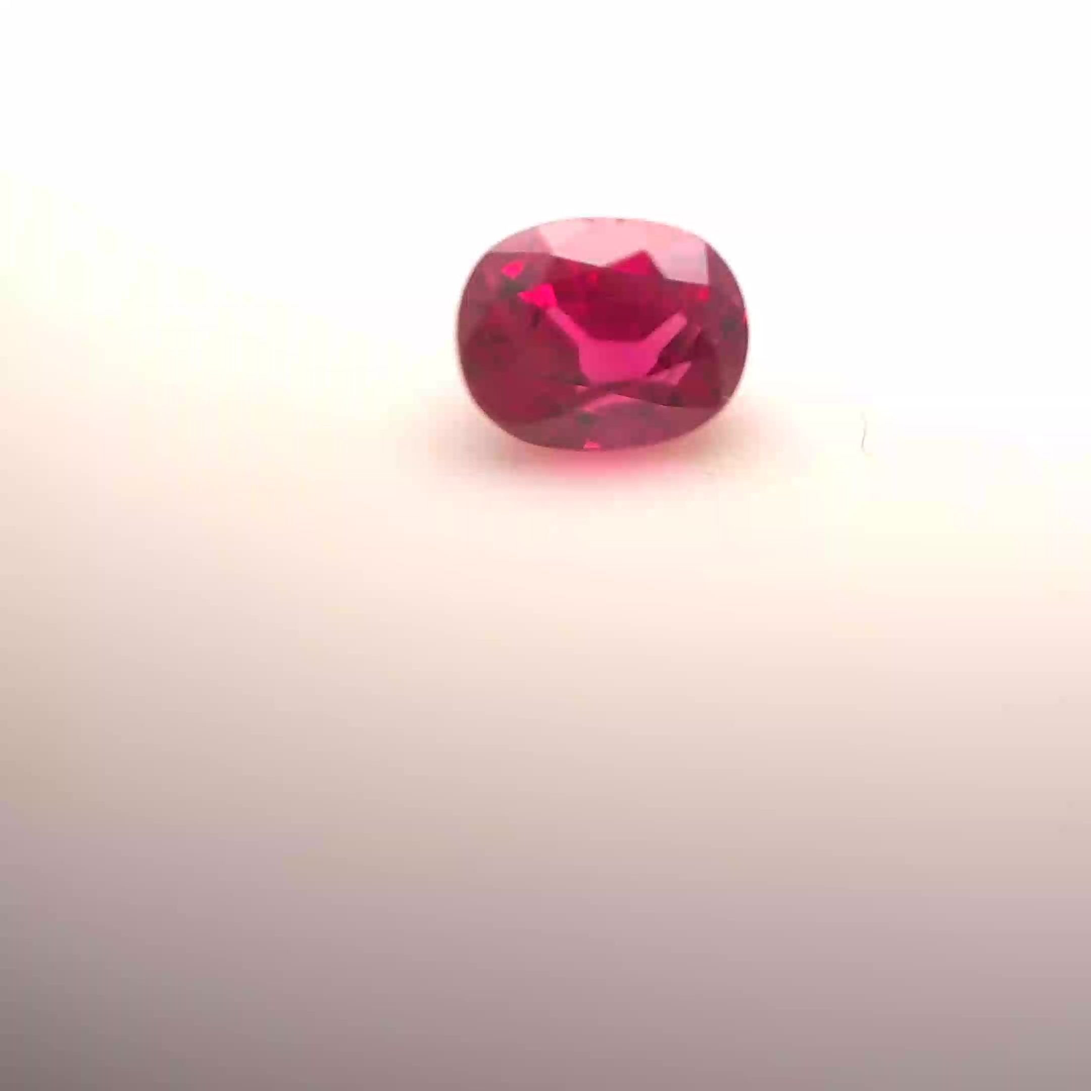 0.50 Carat Red Cushion Ruby