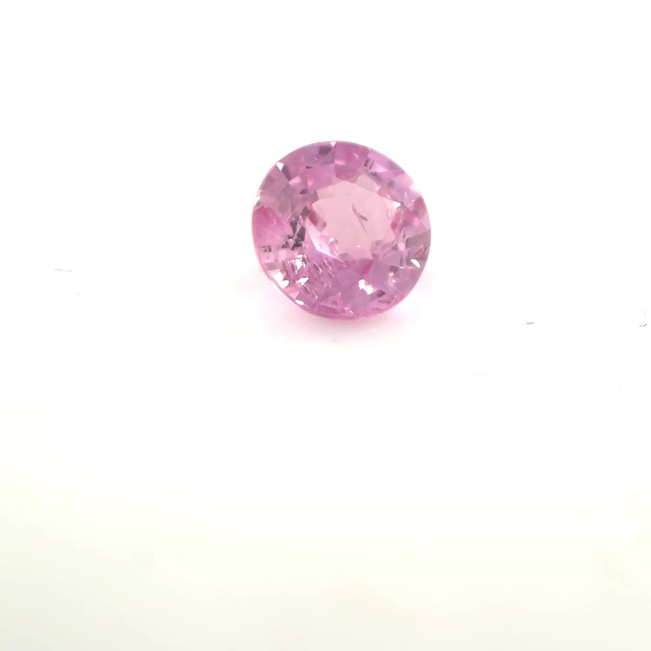 0.48 Carat Pink Round Sapphire