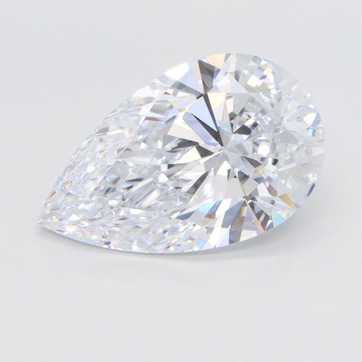 3.29ct F VVS2 Rare Carat Ideal Cut Pear Lab Grown Diamond